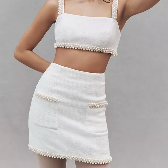 Hutch "Adley" Pearl-Trimmed Tweed Bridal Set (NWOT) - Picture 1 of 4